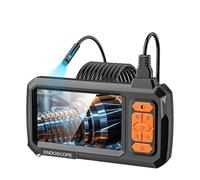 Endoscope Industriel avec écran IPS 4,3 Pouces HD1080p, Double Objectif 2-20 m, diamètre 8 mm, for l'inspection endoscopique Automobile et la plomberie. Caméra endoscopique intégrée.(Dual Camera 15M)