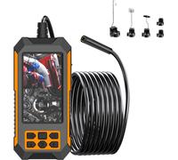 Endoscope industriel, Borescope HD 1080P avec écran IPS 4.5" et 8 lumières LED ajustables, Endoscope avec caméra serpent semi-rigide 33FT, caméra d'inspection étanche IP68 8mm
