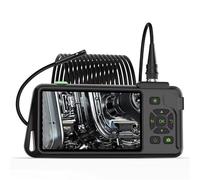 Endoscope industriel étanche avec écran IPS 5 pouces, caméra vidéo autofocus HD 1080p, objectif simple, double ou triple, for l'inspection de canalisations(15m,5.5MM Dual Lens)