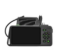 Endoscope industriel étanche avec écran IPS 5 pouces, caméra vidéo autofocus HD 1080p, objectif simple, double ou triple, for l'inspection de canalisations(1m,5.5MM Dual Lens)