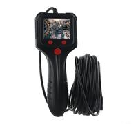 Endoscope industriel HD avec écran IPS de 2,4", sonde étanche IP67 de 8 mm, câble flexible de 15 m et plus de 5 lumières LED pour tuyau, égout, automobile (10 m)