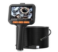 Endoscope industriel portable avec écran IPS 4,3 pouces, caméra HD 1080p, connecteur USB 8 mm, portée de 2 à 100 m, LED, batterie 2600 mAh et étanchéité. Idéal for l'inspection automobile(20m)