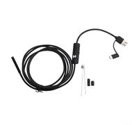 Endoscope numérique 1200p HD avec sonde de 5,5 mm étanche IP65 avec lumières LED réglables pour l'inspection des tuyaux d'égout 100 cm (200 cm)