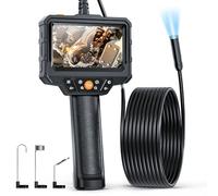 Endoscope Numérique Industriel, Caméra d'inspection d'égout de Canalisation à écran IPS de 4,3 Pouces, Caméra Serpent étanche IP67 avec 8 lumières LED, Câble Semi-Rigide de 5M