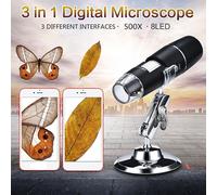 Endoscope Portable 500x, Ordinateurs, Téléphones Portables, Inspection, 8led, Outil De Nettoyage Des Oreilles, Surveillance