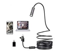 Endoscope sans fil 14,5 mm pour inspection de tuyaux automobiles 500 W HD Autofocus trois-en-1 pour téléphone portable Miroirs d'inspection Outils de mesure