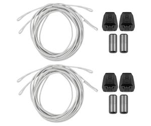 Endoto 2 Paires Kit de Lacet pour Salomon Chaussures, Remplacement Autobloquant Automatique Lacets Laces pour Speedcross Basket (Gris, 142 CM)