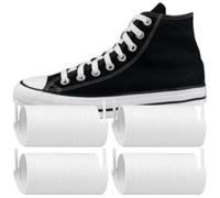 Endoto 2 Paires Lacet pour Converse Chaussures, Remplacement Lacets Plats Shoelaces Laces pour Haute Montante Shoes (Blanc, 65 pouces)