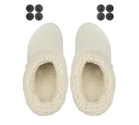 Endoto Doublure en Fourrure pour Crocs, Fur Liner Moelleuse et Duveteuse, Chaude pour l'hiver Fleece Fluffy Fuzzy Lining (Beige, 34-35 EU)