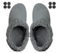 Endoto Doublure en Fourrure pour Crocs, Fur Liner Moelleuse et Duveteuse, Chaude pour l'hiver Fleece Fluffy Fuzzy Lining (Gris, 36-37 EU)