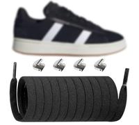 Endoto Lacet Elastique pour Adidas Campus Gazelle Samba OZMILLEN Chaussures, Remplacement Sans Noeuds Lacets Laces - Noir, 36 pouces
