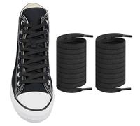 Endoto Lacet Elastique pour Converse Chaussures, Remplacement Lacets Sans Noeuds Plats Laces pour Montantes Plateforme Baskets (Noir,62 pouces)