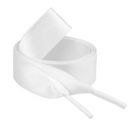 Endoto Lacet en Ruban pour Adidas Samba Chaussures, 2CM de Large Remplacement Satin Plats Lacets Laces - Blanc, 45 pouces