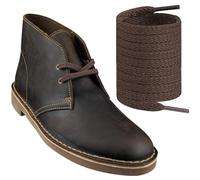 Endoto Lacet Plats pour Clarks Desert Chukka Bottes, Remplacement Lacets Laces pour Boots Chaussures - Brun, 30 pouces