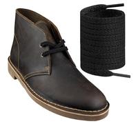 Endoto Lacet Plats pour Clarks Desert Chukka Bottes, Remplacement Lacets Laces pour Boots Chaussures - Noir, 30 pouces