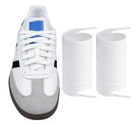 Endoto Lacet pour Adidas Samba OG/ADV/LT Chaussures, Remplacement Lacets Plats Laces pour Basket - Blanc, 60 pouces