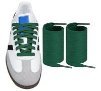 Endoto Lacet pour Adidas Samba OG/ADV/LT Chaussures, Remplacement Lacets Plats Laces pour Basket - Vert, 55 pouces