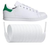 Endoto Lacet pour Adidas Stan Smith Chaussures, Remplacement Plats Lacets Laces pour Basket - Blanc, 55 pouces