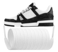 Endoto Lacet pour Louis Vuitton Chaussures, Remplacement Plats Lacets Laces pour LV Sneaker - Blanc, 50 pouces