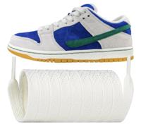 Endoto Lacet pour Nike Dunk Chaussures, Remplacement Plats Lacets Laces pour Basket - Blanc, 45 pouces