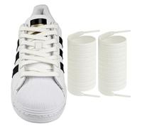 Endoto Lacets pour Adidas Superstars Grand Court chaussure de sport, Remplacement lacet plats et épais Cordons Shoelaces Laces - Crème, 65 pouces