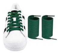 Endoto Lacets pour Adidas Superstars Grand Court chaussure de sport, Remplacement lacet plats et épais Cordons Shoelaces Laces - Vert, 55 pouces