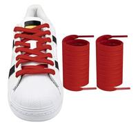 Endoto Lacets pour Adidas Superstars Grand Court chaussure de sport, Remplacement lacet plats et épais Cordons Shoelaces Laces - Rouge, 55 pouces