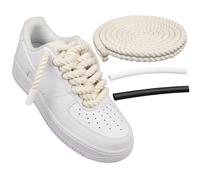 Endoto Lacets pour Air Force 1 chaussures Sneaker, Lacet corde ronds épaisse, Big Rope Laces Shoelaces (Couleur: Beige, Taille:8,5MM)