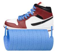 Endoto Lacets pour Air Jordan 1/2/3/4/5/6/7/8 Chaussures de Basketball, Remplacement lacet plats Cordons Shoelaces Laces(Couleur: Bleu, Taille: 65 Inch)