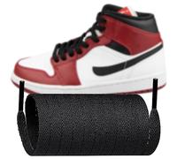 Endoto Lacets pour Air Jordan 1/2/3/4/5/6/7/8 Chaussures de Basketball, Remplacement lacet plats Cordons Shoelaces Laces(Couleur: Noir, Taille: 50 Inch)