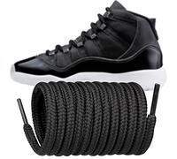 Endoto Lacets pour Air Jordan 11 chaussures, Remplacement Lacet ronds Shoelaces Laces(Couleur: Noir, Taille: 35 Inch