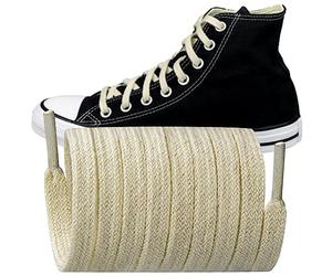 Endoto Lacets pour Converse Haute Montante Plateforme Chaussures, Lacet Plats de Remplacement Shoelaces Laces (Beige, Taille : 46 pouces)