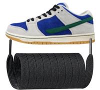 Endoto Lacets pour Nike Dunk chaussure de sport, Remplacement lacet plats Cordons Shoelaces Laces - Noir, 45 pouces