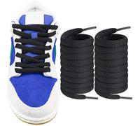 Endoto Lacets pour Nike SB Dunk Low Pro chaussure de sport, Remplacement lacet ovales Cordons Shoelaces Laces - Noir, 50 pouces