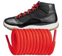 Endoto Lacets ronds de rechange en polyester pour Air Jordan 11 chaussures(Couleur: Rouge, Taille: 55 Inch