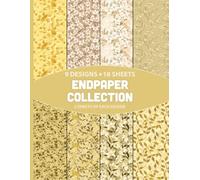 Endpaper Collection: Floral Blossom Botanical Patterns Paper for Bookbinding & Scrapbooking | 9 Designs - 2 Sheets (4 Pages) / Design