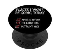 Endroits où Je n'irai Pas Aujourd'hui : drôle et Sarcastique PopSockets PopGrip Adhésif