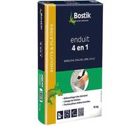 Bostik Enduit poudre multi-usage 4 en 1 – rebouche, égalise, lisse et colle – blanc sac 15 kg