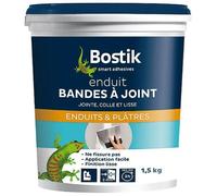 Bostik Enduit Bandes à Joint en pâte, Jointe Lisse et Colle, Prêt à l'Emploi, Application Facile, Blanc, Pot de 1.5 kg