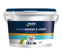 Bostik - Enduit Bandes à Joint en pâte - Jointe Lisse et Colle - Prêt à l'Emploi - Application Facile - Blanc - Pot de 5 kg
