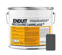 Enduit carrelage effet béton, salle de bain, cuisine, recouvre les joints, lisse et décore 15 Kg Ardoise