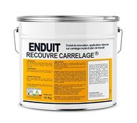 Enduit carrelage effet béton, salle de bain, cuisine, recouvre les joints, lisse et décore, sans sous-couche, prêt à l'emploi 15 Kg