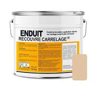 Enduit carrelage effet béton, salle de bain, cuisine, recouvre les joints, lisse et décore, sans sous-couche, prêt à l'emploi 15 Kg