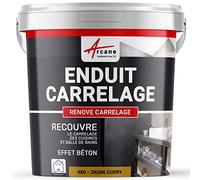 Enduit Carrelage Mur et Sol pour Salle de Bain Cuisine 4 kg Curry