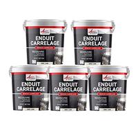 Enduit Carrelage Mur et Sol pour Salle de Bain Cuisine 5 x 20KG Lune