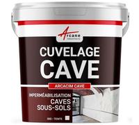 Enduit de Cuvelage Cave, Enduit Hydrofuge - ARCACIM CAVE 5 kg Blanc | Enduit de Cuvelage Hydrofuge, Imperméabilise et Protège le Béton, Résiste à la Contre-Pression, Cave - Arcane Industries