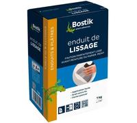 Bostik Enduit de Lissage Poudre, Lisse et Masque jusqu'à 2mm, Facile à Poncer, Tous Supports, Usage Intérieur, Blanc, Carton de 1 kg