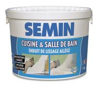 Enduit de lissage cuisine et salle de bain Semin - adapté aux pièces humides - seau de 5 kg