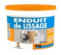 Enduit de Lissage en Pâte 8kg - Prêt à l’Emploi - Finition Ultra Lisse pour Murs et Plafonds - Application Facile, Séchage Rapide