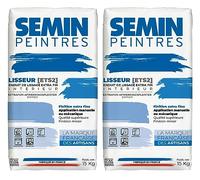 Enduit de Lissage Semin Lisseur ETS2, Intérieur, Poudre, sac de 15 kg, Lot de 2